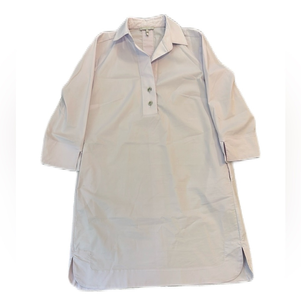 Hinson WU Light Lavender Button-Up Tunic Dress